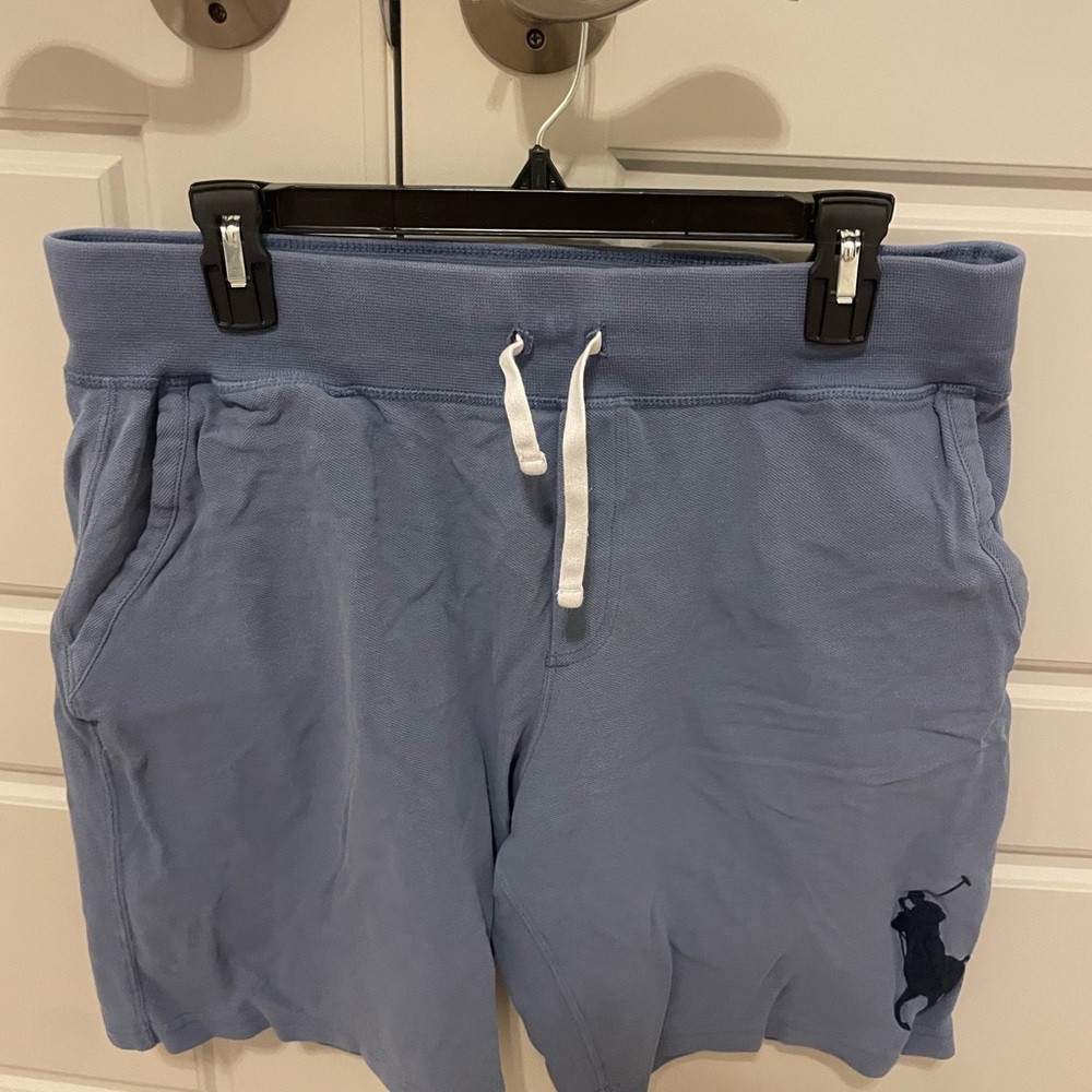 Blue-Gray Men's Polo Sweat Shorts - Large